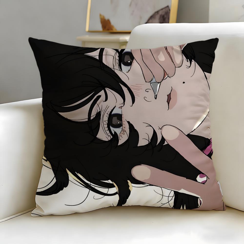 anime Look Back Cushion Cover Soft & Easy-Wash Pillow Case – Versatile for Couch, Bed, Travel and Office