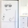 Cute Sticker Fridge Happy Delicious Face Kitchen Fridge Wall Stickers Art