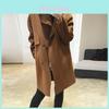 Premium Quality Women's Winter Loose Lapel Thicken Wool Parka Trench Coat Long Jacket Overcoat Top For Stylish Outdoor Wear