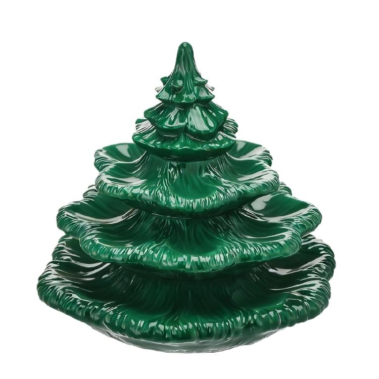 

Sturdy Resin Christmas Tree and Kitchen Tray for Deviled Eggs Storage Decoration Purpose 22cm зелений