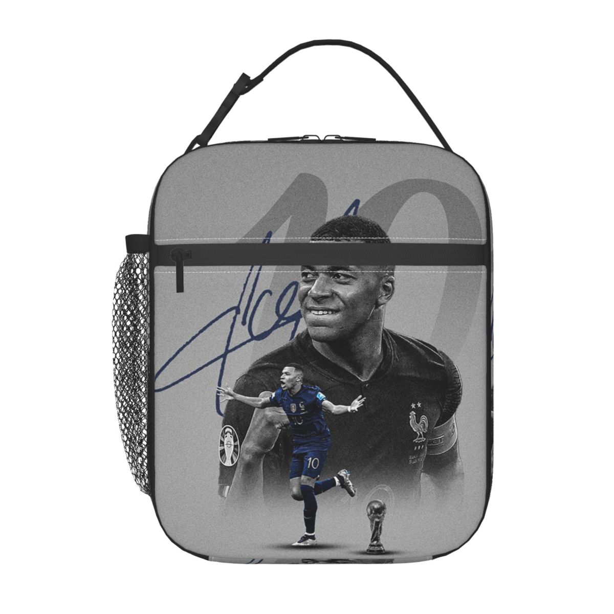 Football KM Mbappe Soccer Insulated Lunch Bag for Women Kids Portable Food Boxes Thermal Lunch Box Tote One Size