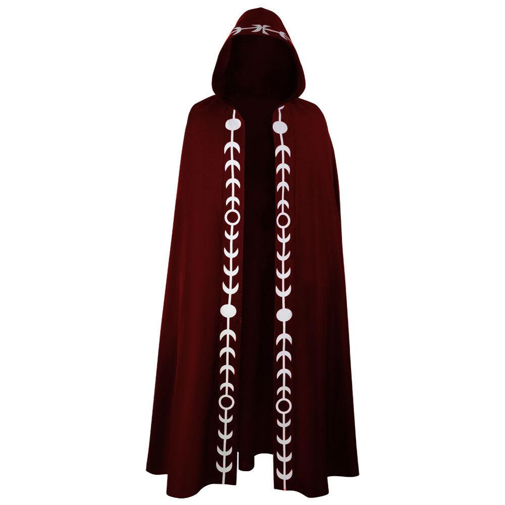 Mittelalterliche Renaissance-Kutte mit großer Kapuze für Halloween-Cosplay und Bühnenauftritte