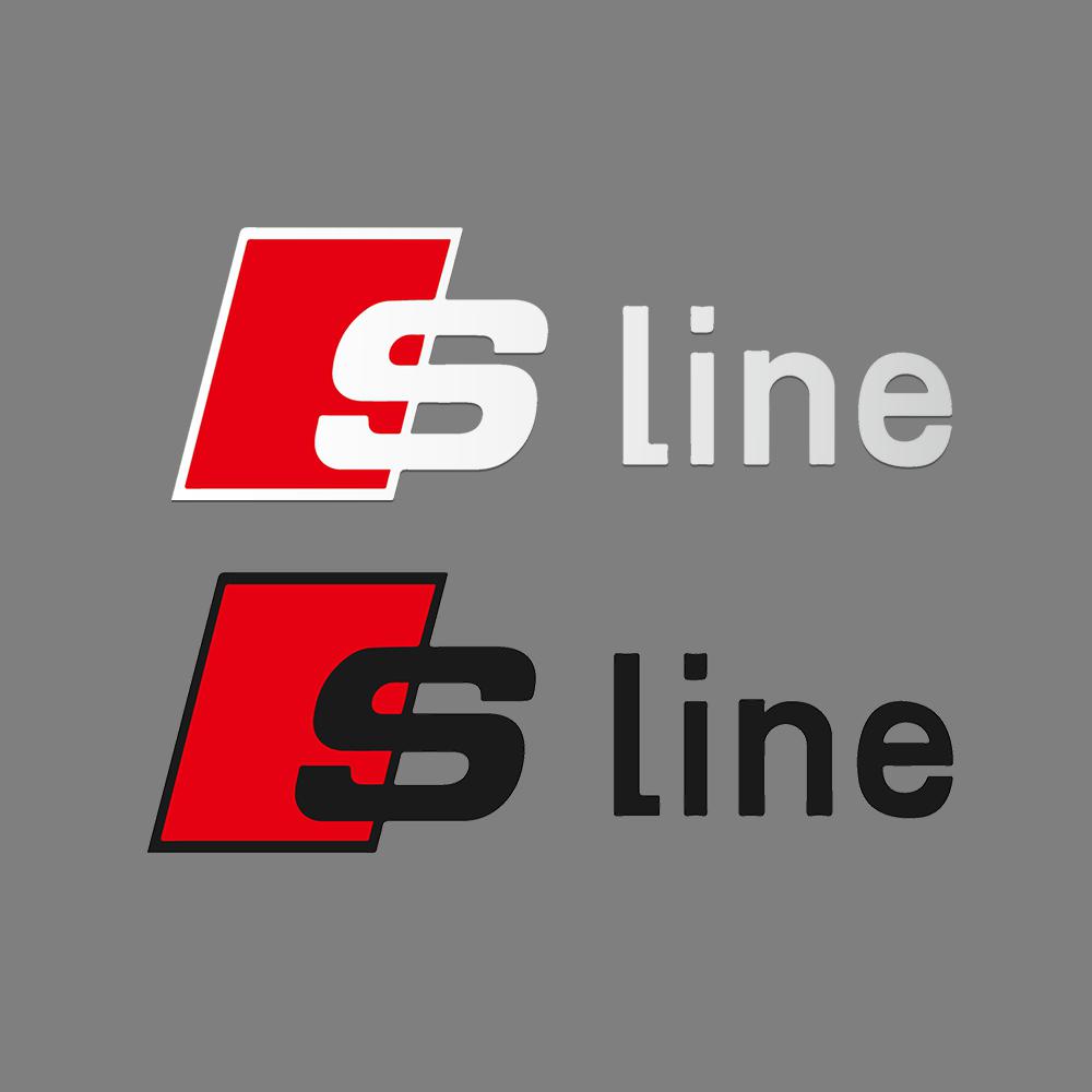 2PCS Car Body Trunk Window Logo Sticker Decal Decor Accessories For F2 Sline RS Quattro A4 A5 A6 TT A8 Q5 Q6 Q7 Q8 S A7 8P S3