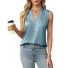 JPNTKY Women's Fashion Sleeveless V-Neck Casual Blouses & Shirts