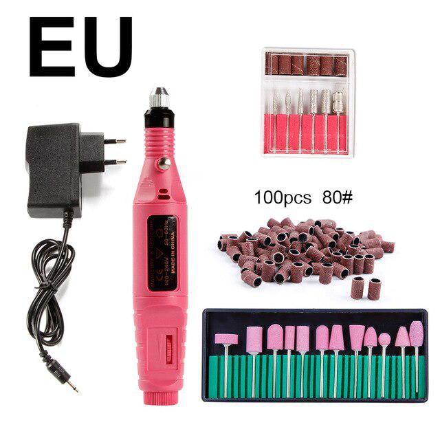 Professional Nail Drill Machine Nail Pen Machine Drill Bits Mill Cutter Pedicure Gel Polish Remover