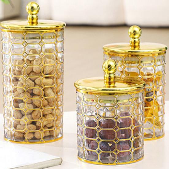 1/3Pcs Storage Jar Food Storage Container with Rubber-Sealed Lids Freshness Stackable Wide Opening Kitchen Storage Jar