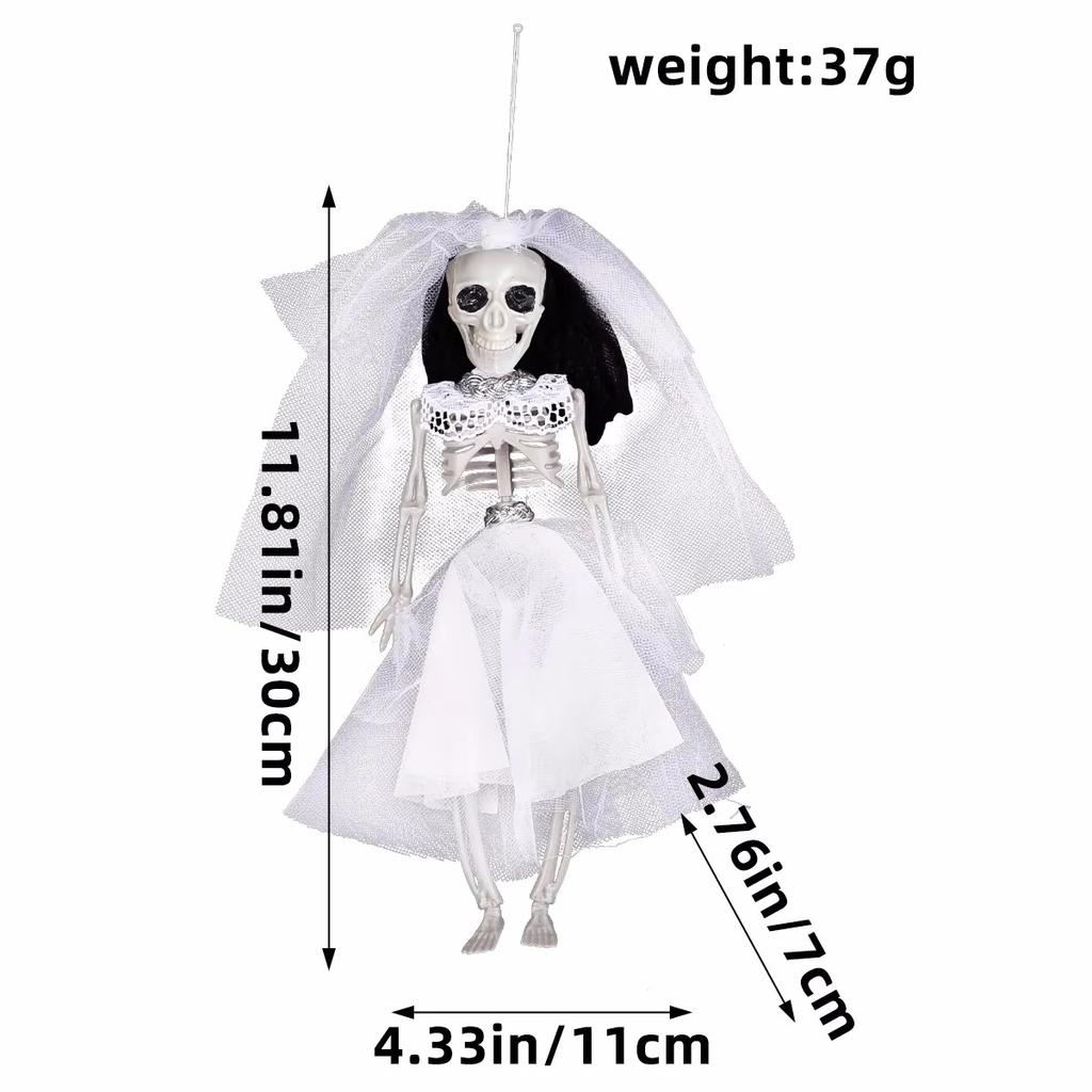 Haunted House Halloween Decoration Skeleton Bride And Groom Hanging Decoration Bride And Groom Ghost Couple Secret Room Props