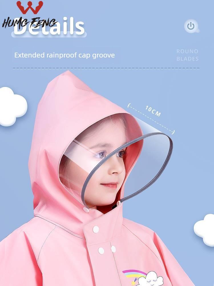 Children's Raincoat for Boys 7 Years Old and Girls 8 Years Old, Full-Body Waterproof, Suitable for Kindergarten Girls and Elementary School Students