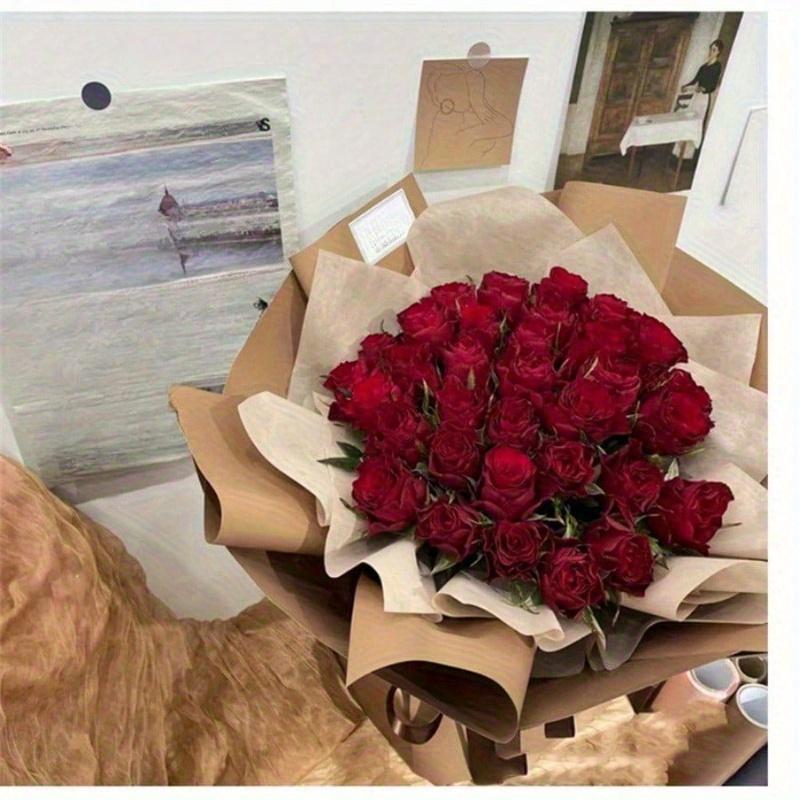 38 Sheets/Bag, Gift Bouquet Packaging Lining Paper Flower Art Bag Flower Paper Korean Extract Milk Flower Wrapping Paper, Wrapping Paper