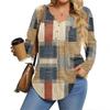Womens Plus Size Long Sleeve Shirts  V Neck Tunic Tops Basic Loose Fit Tee Tops