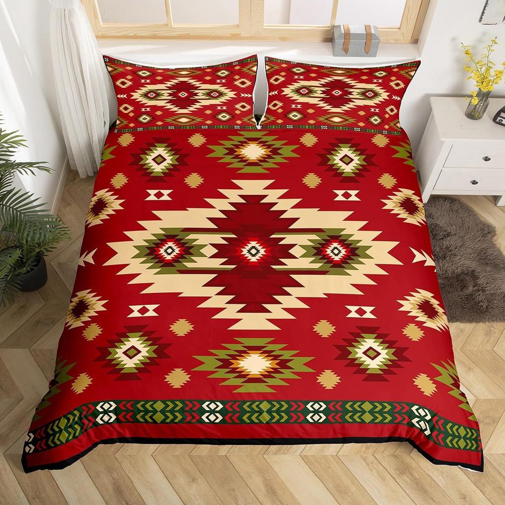 Geometric Pattern Down Comforter Set Bedding Set 3-piece Duvet Cover Set