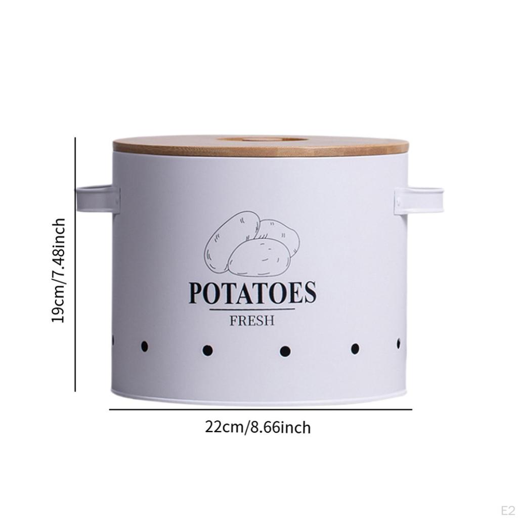 Nádoba na pracovní desku pro cibuli a česnek, Vintage úložný box na zeleninu