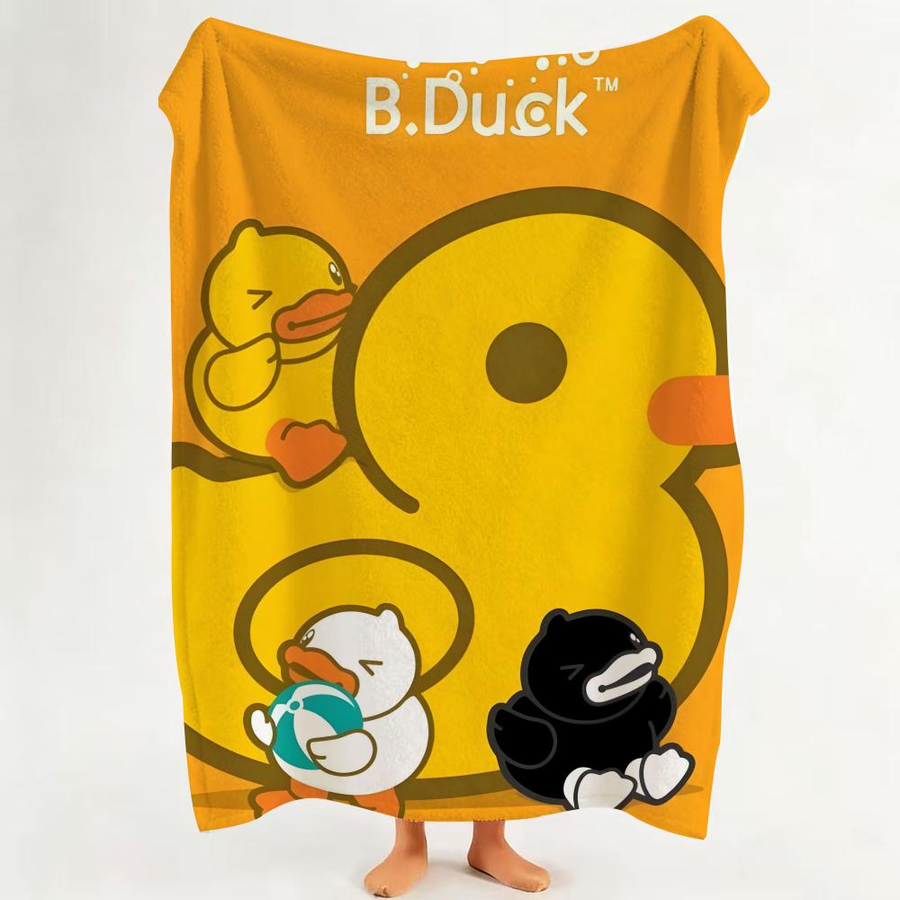Toy Y Yellow R Rubber D Duck Throw Flannel Throw Blanket Suitable for Sofa Living Room Bedroom