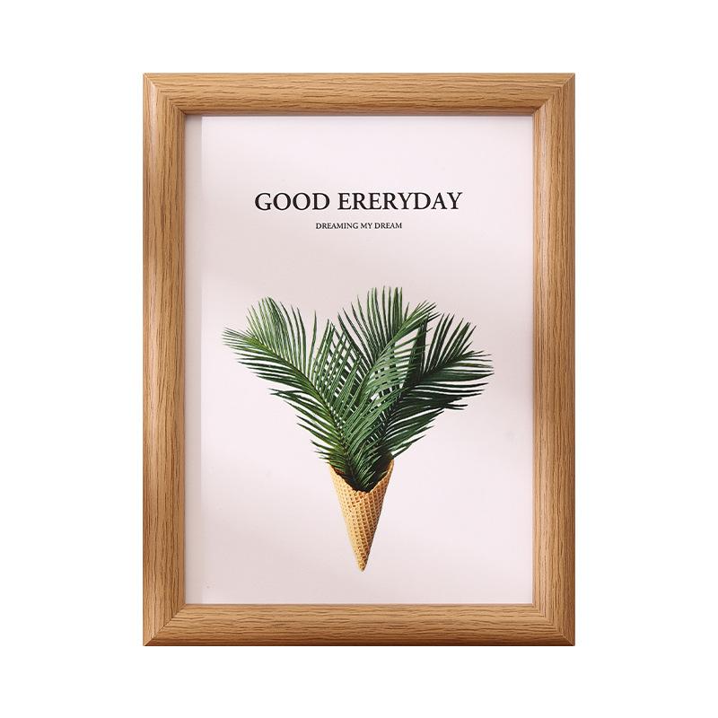 6/7/8/10 Inch A4 Photo Frame Arc Simple Wooden Density Board Back Panel for Home Bedroom Living Room Tabletop Photo Wall