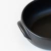 Banko-yaki Gratin Dish, Single-Serve, Approx. 24cm Diameter, Heat-Resistant Ceramic, Oven, Microwave, and Dishwasher Safe, Black, Made In Japan