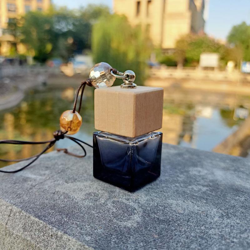 1Pc Car Perfume Empty Bottle Pendant Fragrance Oil Diffuser Rearviewmirror Car Interior Car Mounted Perfume Hanging Empty Bottle