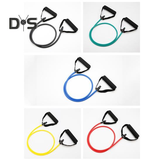 Fitness Resistance Band with Anti-slip Handle Portable Men Women Arm Shoulder Stretch Strength Training Leg Toning Exercise Elastic Strap Tension
