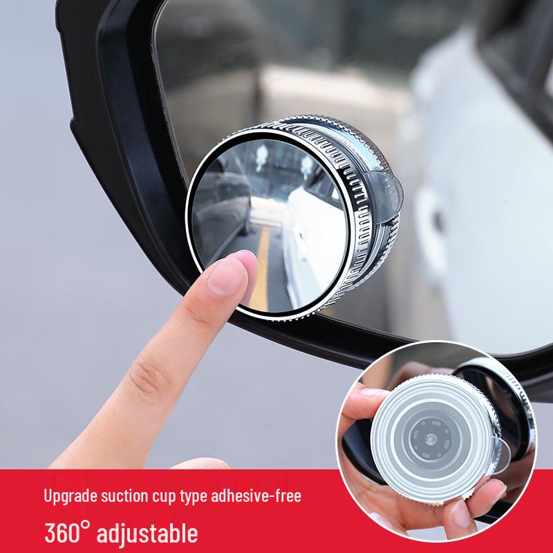 360° Rotating Blind Spot Car Mirror with HD Reflection and Suction Cup Mount