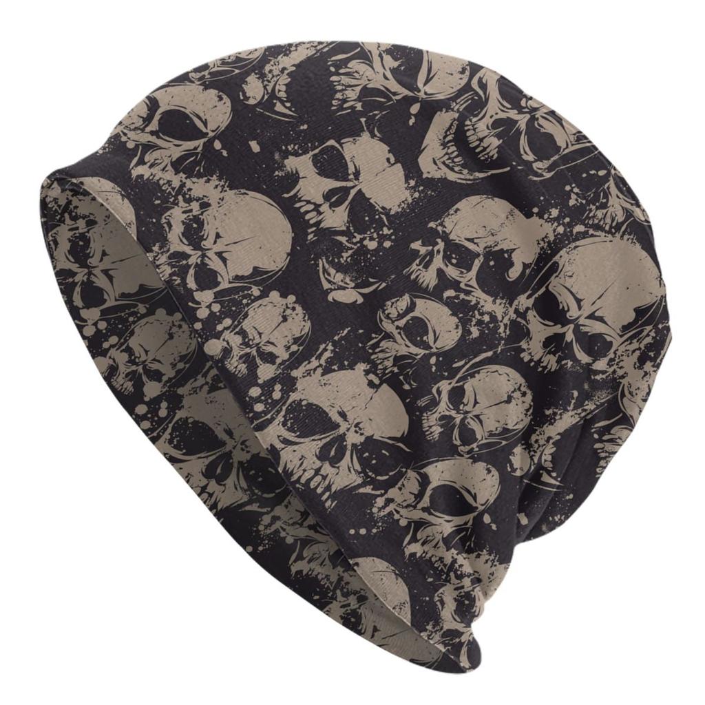Horror Gothic Skeleton Death Skull Skullies Beanies Caps For Unisex Women Unisex Street Winter Warm Knitted Hat Adult Bonnet Hats