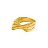 CARLIDANA New Chunky Rings Waterproof Non Tarnish Chunky Heart Stainless Steel Big Gold Plated Open Geometric Rings for Women
