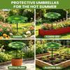 Lotus leaf shaped plant sunshade, detachable wrought iron ground-insert plant sunshade, metal plant umbrella suitable for Garden