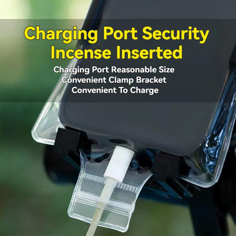 Motorcycle Phone Holder Bag Handlebar Waterproof Clear Phone Pouch Phone Rain Cover for Takeaway Rider