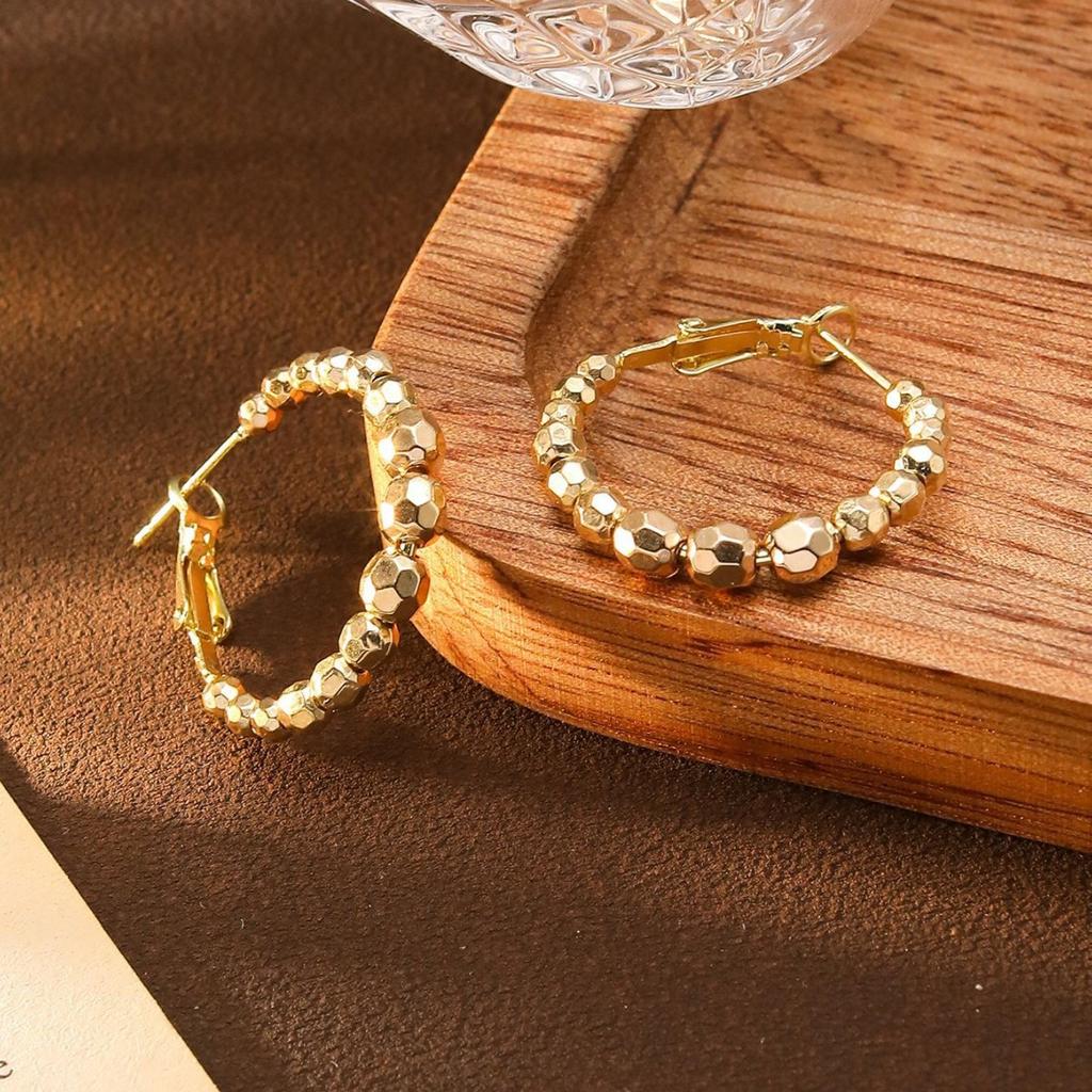 Time Comes And Goes, Bead Earrings, Premium Ear Buckles, Light Luxury Niche Earrings, 925 Silver Needle Earrings, Fashionable And Versatile Earrings.