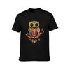 Vibrant Wisdom: Colorful Owl Artwork T-Shirt shirts graphic blue archive black t-shirts for men