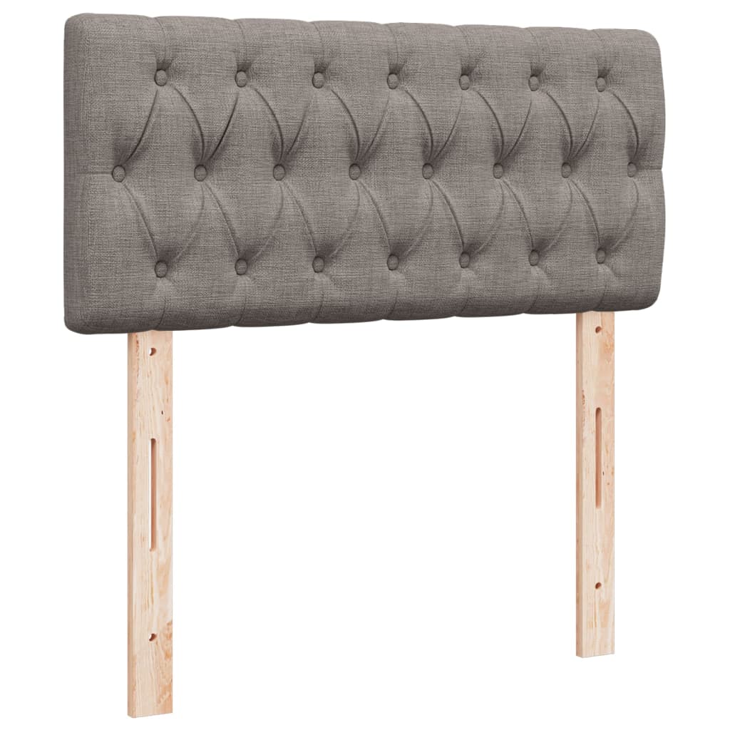 Vidaxl Letto Continentale Con Materasso, Taupe, Tessuto, 90X200 Cm