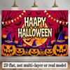 Party Backdrop Halloween Flat Banners Spooky Pumpkins Witches Bunting Celebrations Wedding Event Backdrop Decoration Front Door Decor