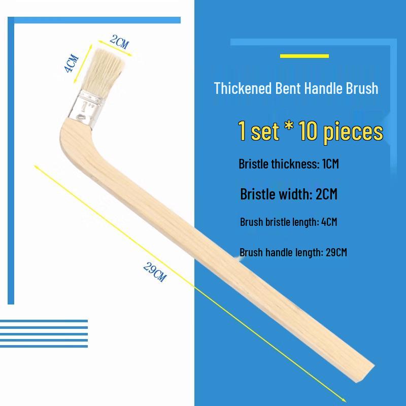 1-inch Long Handle Bristle Paint Brush Set