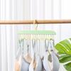 Clothes Drying Rack Easy Installation No Drilling Clothes Hanger Organizer with 8 Hooks Space Saving Closet Storage Rack