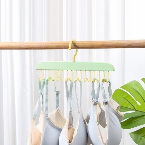 Clothes Drying Rack Easy Installation No Drilling Clothes Hanger Organizer with 8 Hooks Space Saving Closet Storage Rack