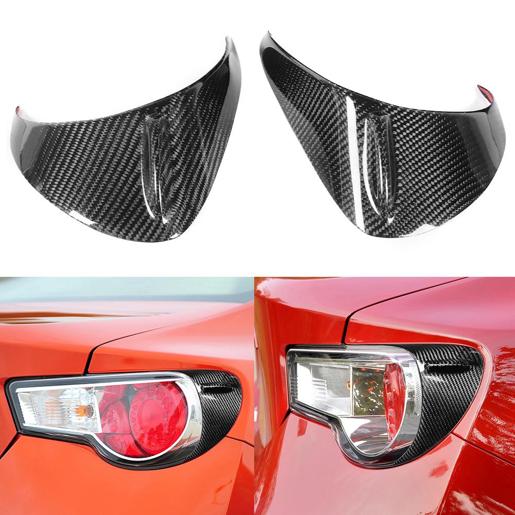 2pcs Carbon Fiber Taillight Eyebrow Trim Rear Light Eyelids Cover Exterior Decor Fit for Toyota 86
