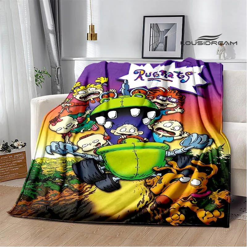 3D Cartoon R-rugrats Blankets Picnic blanket blankets for beds Flange Warm blanket Home travel blanket bed linings birthday gift