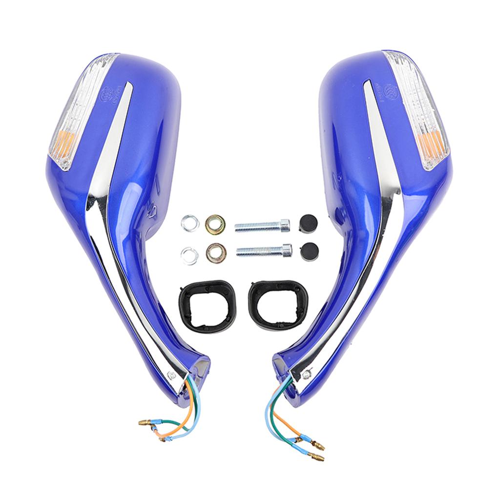 Rearview Mirror Replacement With Turn Signal Light for Motorcycle Electric Bike Modification Side Mirrors with LED Lamp