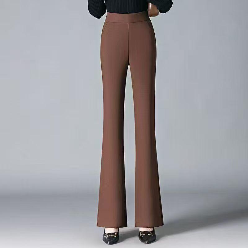 Black Boot-cut Trousers Women Spring Summer Thin New Style Cool Slim Casual Flared Small People
