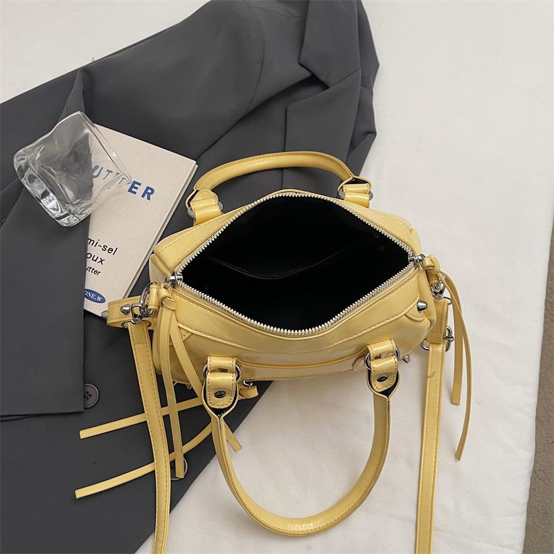 Borsa a Spalla Grande Capacità Monocolore Vintage