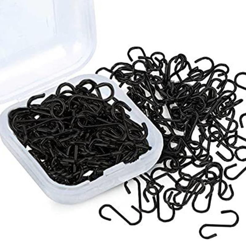 

150/200pcs Small Metal S Shaped Hook Ornament Storage Hook for Hanging Jewelry Key Chain Christmas Ornament Hook 1
