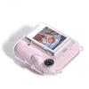 Fenmic Instant Camera Clear Case for Fujifilm Instax Mini 12, with Film Pocket, Photo Clip, Stickers, and Adjustable Shoulder Strap (Set of 2)