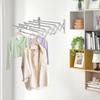 Airer Wall Mounted Clothes Dryer Wall Extendable Foldable Stainless Steel for Indoor Use (Drying Length 42 ~ 80 Cm Adjustable)