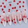 1pc 3D Super Cute Juicy Cherry Nail Art Stickers, DIY Fruit Nail Stickers, Self-Adhesive, DIY Nail Decor, Nail Accessories
