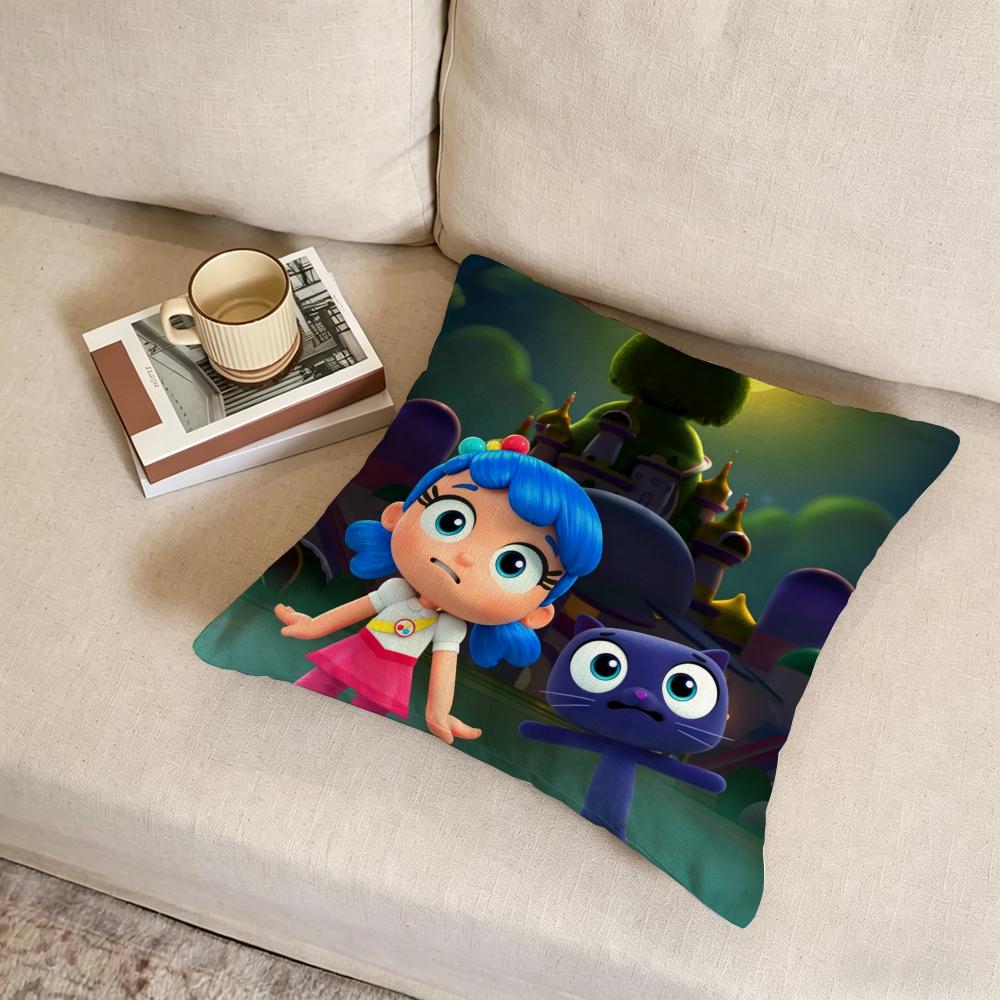 T-True And The Rainbow Kingdom Cushion Cover Fabric Soft Furnishing,Pillowcase, Cushion Cover, Sofa Pillow, Home Decoration