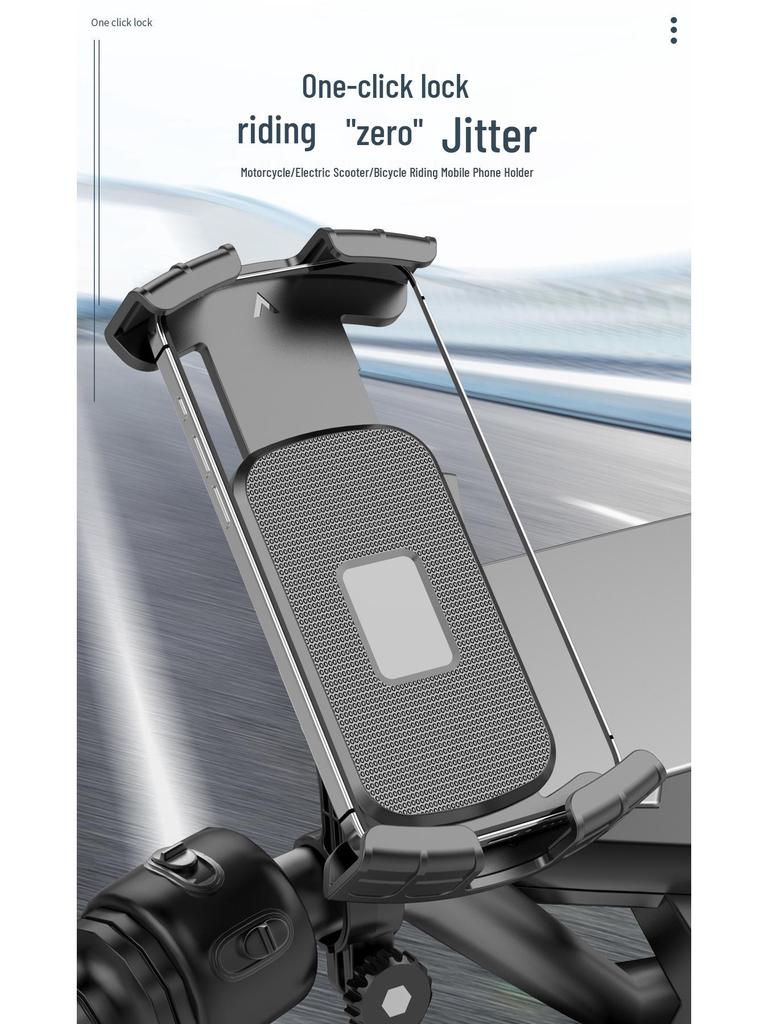 "Spring Telescopic Handlebar Mount Phone Holder: Shockproof, Anti-Shake for Electric Scooters & Motorcycles”