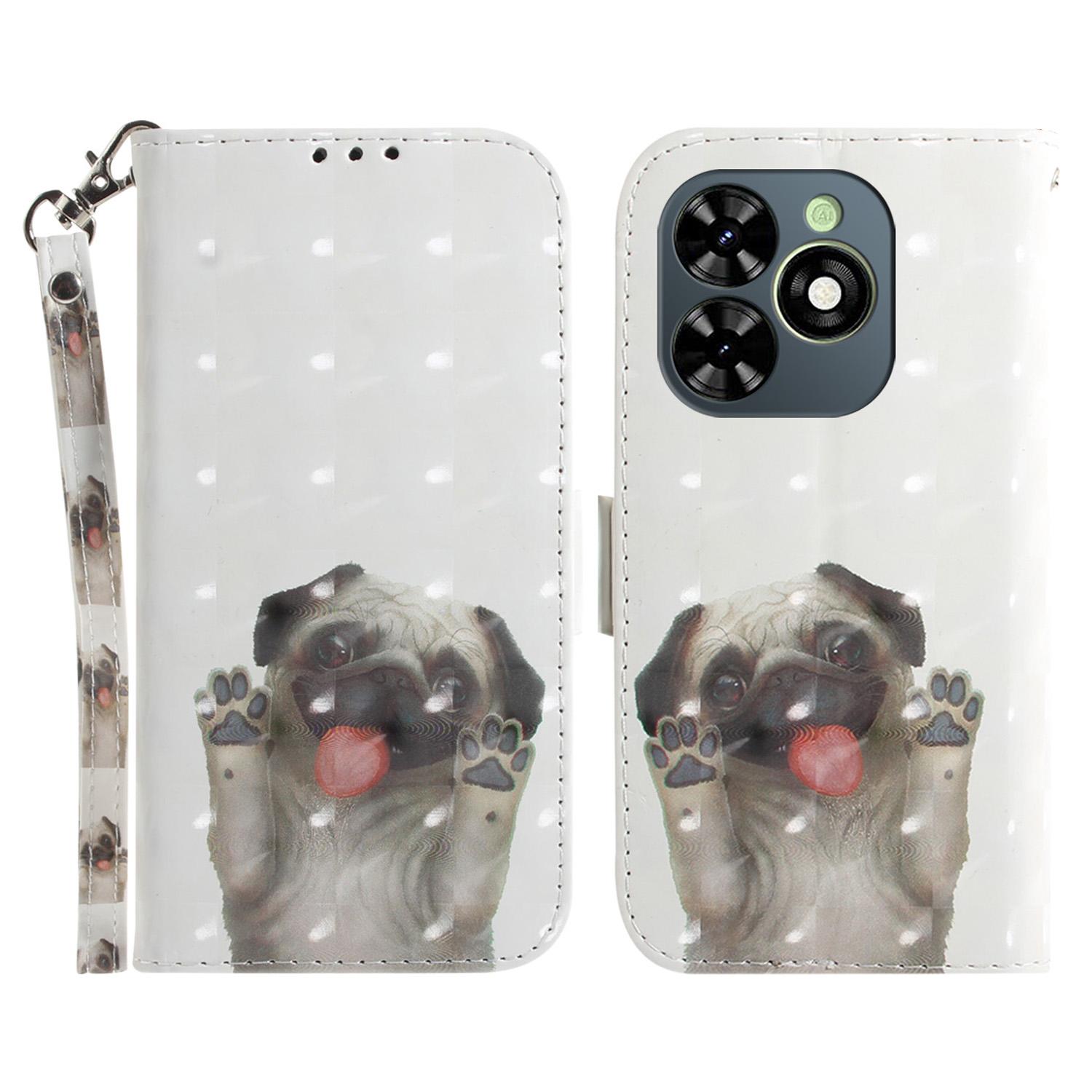 

For Infinix Smart 8 4G/Smart 8 HD 4G/Hot 40i Cover Stylish Printed Leather Phone Case with Strap F