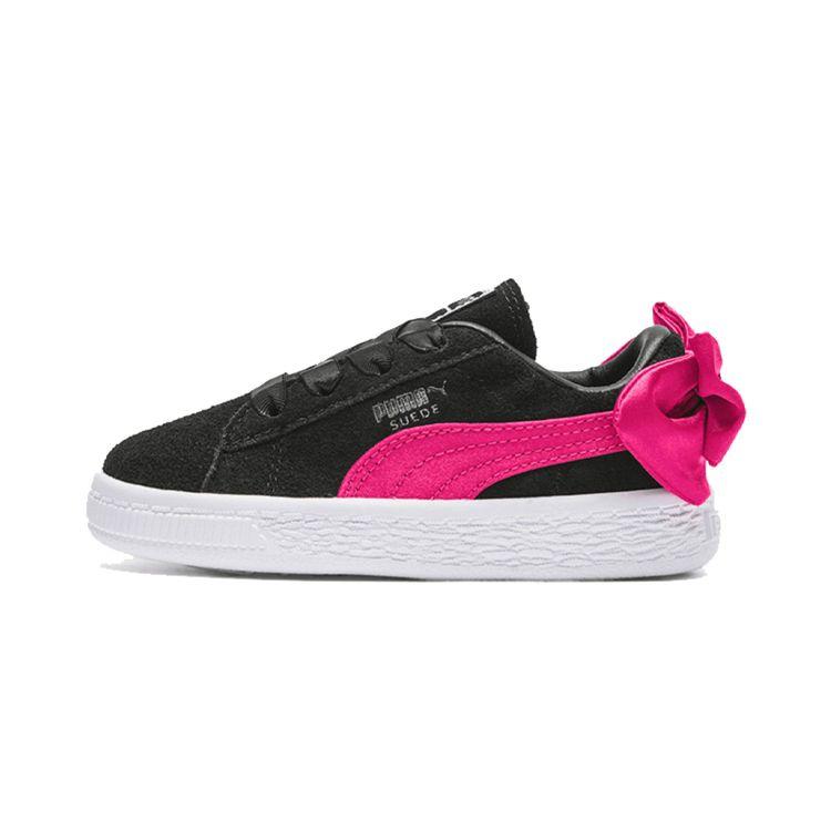 

Puma Suede Bow AC Casual Lightweight Low-Top Kids Sneakers Kids sneakers Black Pink White 367318-04 29