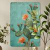 1pc Vintage Cactus Design Iron Metal Tin Sign, 8x12 inches, Indoor/Outdoor Wall Art for Home, Office, Bar, Cafe, Library