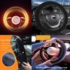 NEW Graphene Wireless Heated Steering Wheel Cover Universal Winter Leather Suede Hand Sewn Plush for Car Decoration Accessorie