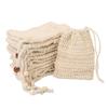 5pcs Natural Cotton Linen Foaming Soap Bag Mesh Exfoliator Pouch Bath Bubble Maker Massage Cleaning Tool Saver Net