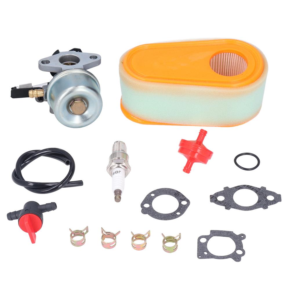 Carburetor Replacement Kit with Fuel Filter Spark Plug for 875 Exi 190 CC Lawn Mower